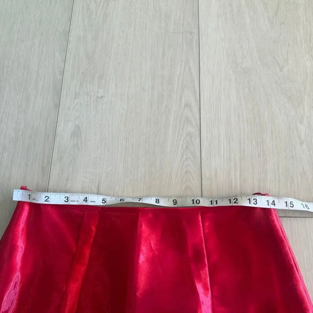 Jessica McClintock Gunne Sax Red Satin 2pc set Prom Formal Holiday Wedding size
